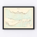 Vintage Map of Lisbon, Portugal 1884
