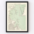 Vintage Map of Palermo, Italy 1888