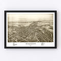Vintage Map of Chambersburg, Pennsylvania 1885