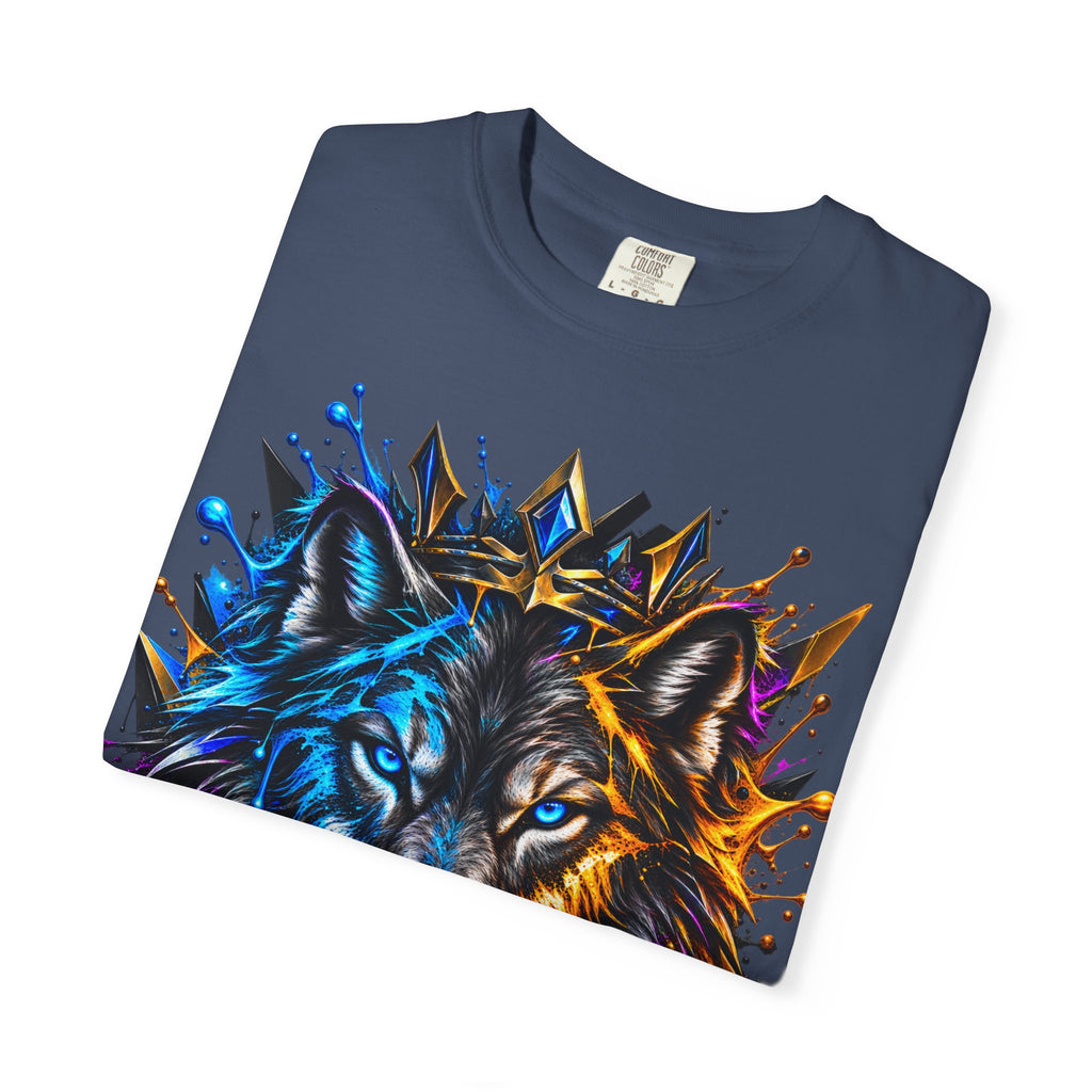 Wolf Head Graphic T-Shirt — Colorful Splash Art Tee