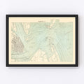 Vintage Map of Charleston, South Carolina 1887