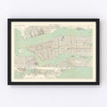 Vintage Map of New York, New York 1886