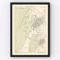 Vintage Map of Skikda, Algeria 1886