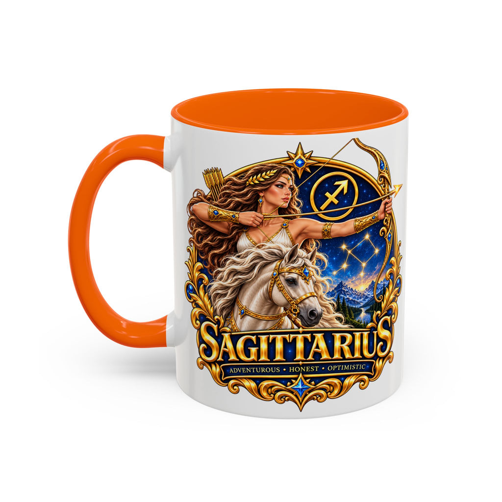 Sagittarius Accent Coffee Mug — Zodiac Archer Design (11/15oz)