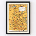 Vintage Animated Map of Saskatchewan, Canada 1929