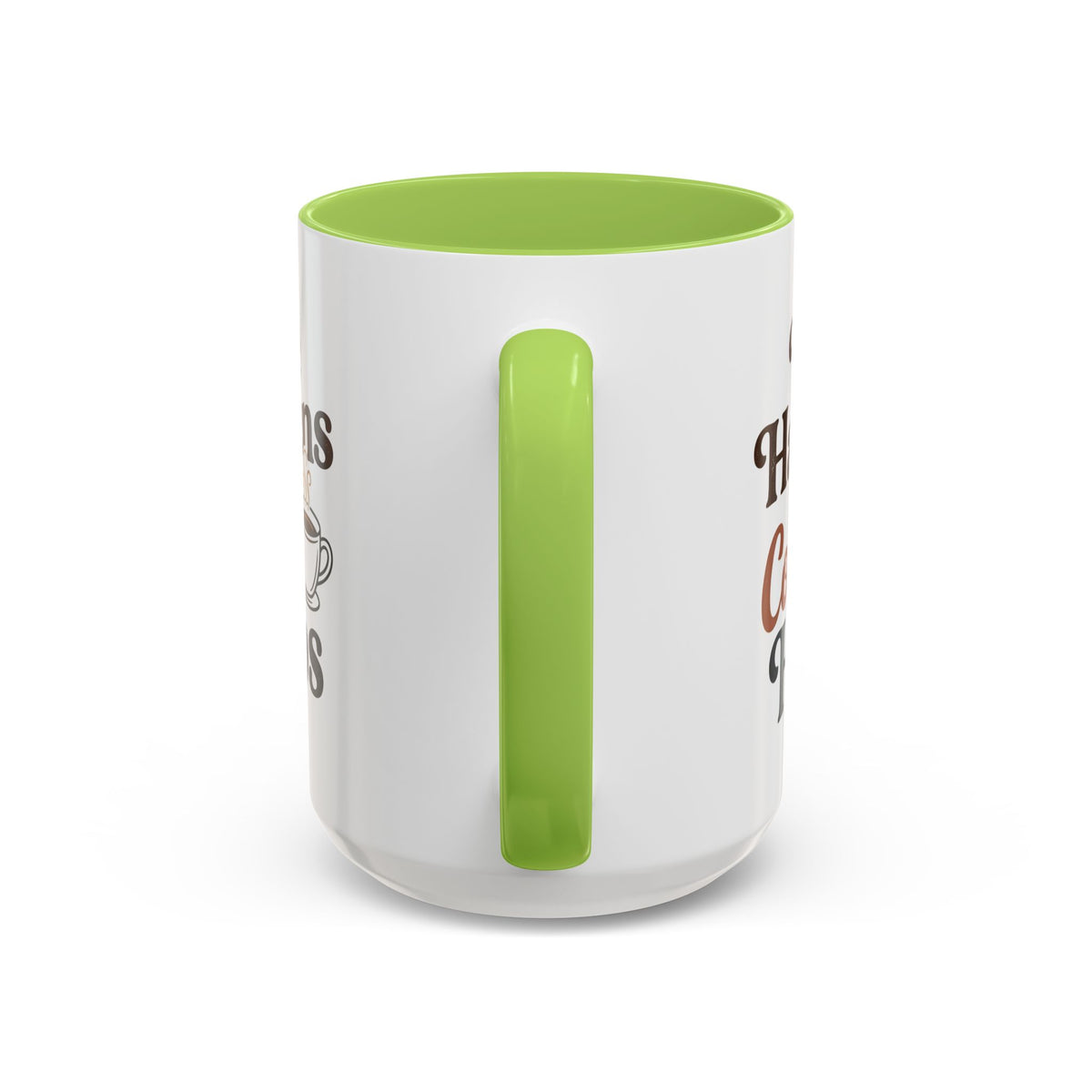 Coffee Mug — "Life Happens, Coffee Helps" Accent Ceramic Mug (11/15oz)