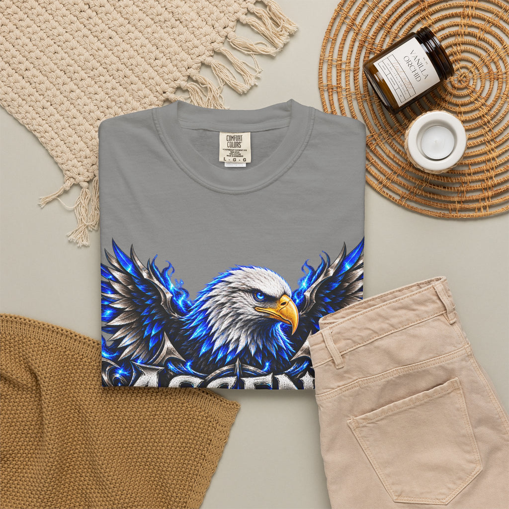 Ascend Eagle T-Shirt — Bold Blue Eagle Graphic Tee