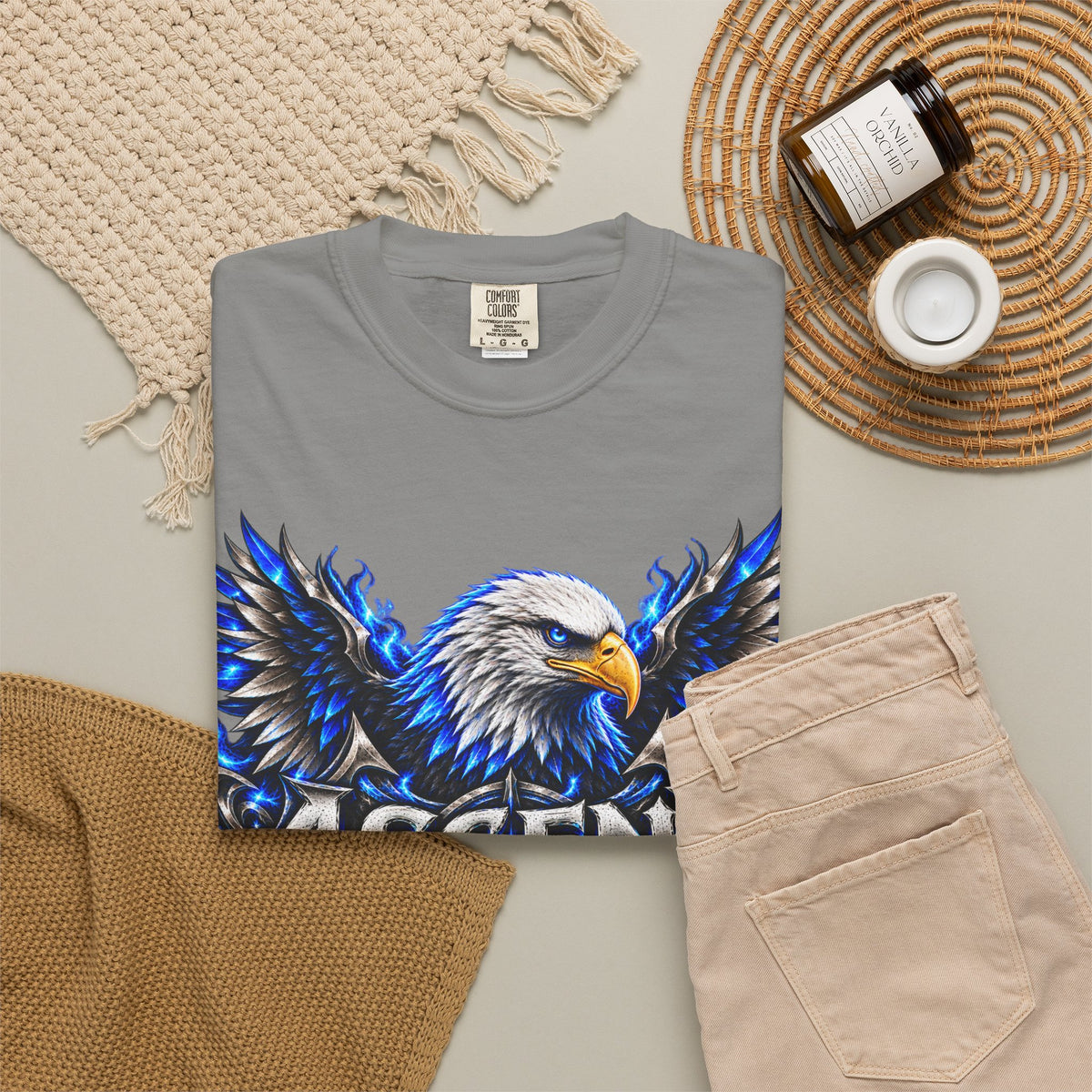 Ascend Eagle T-Shirt — Bold Blue Eagle Graphic Tee