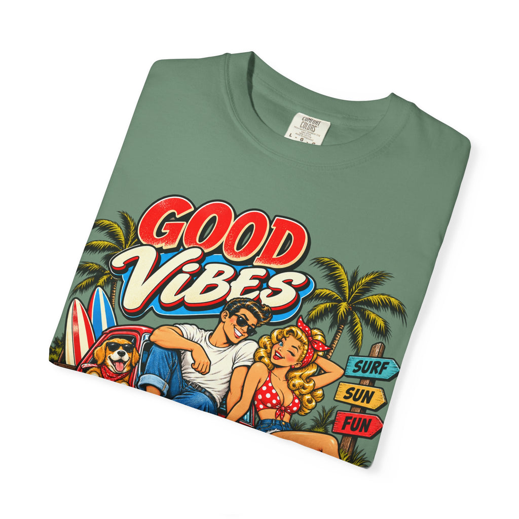 Good Vibes Retro Beach T-Shirt