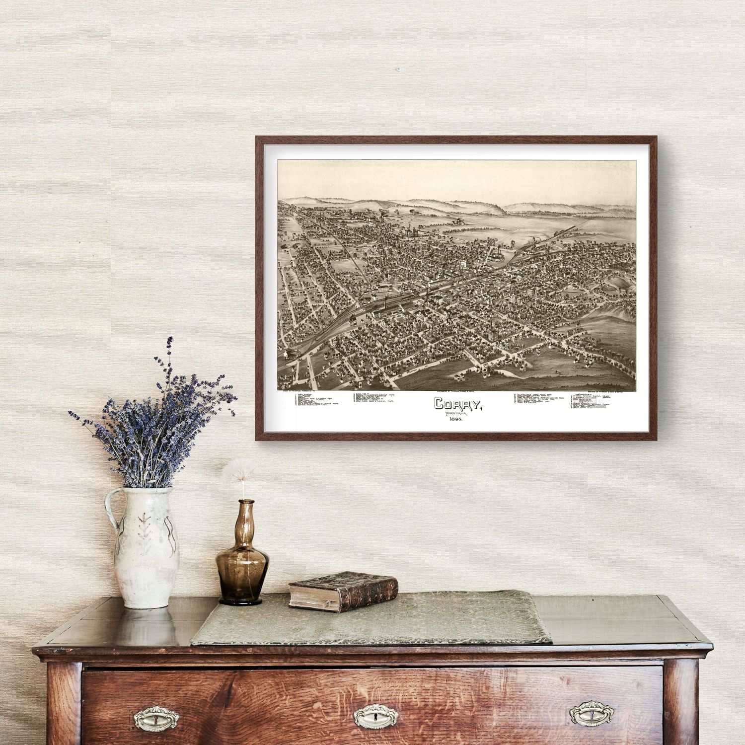 Vintage Map of Corry, Pennsylvania 1895