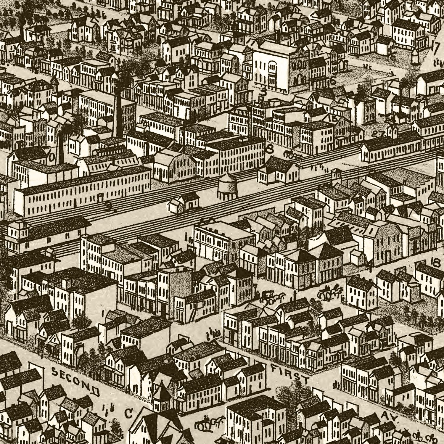 Vintage Map of Corry, Pennsylvania 1895