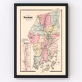 Vintage Map of Winnipauk, Connecticut 1867