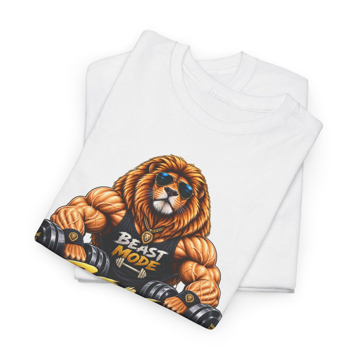 Beast Mode Lion T-Shirt — Workout Gym Fitness Tee