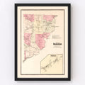 Vintage Map of Somers, New York 1867