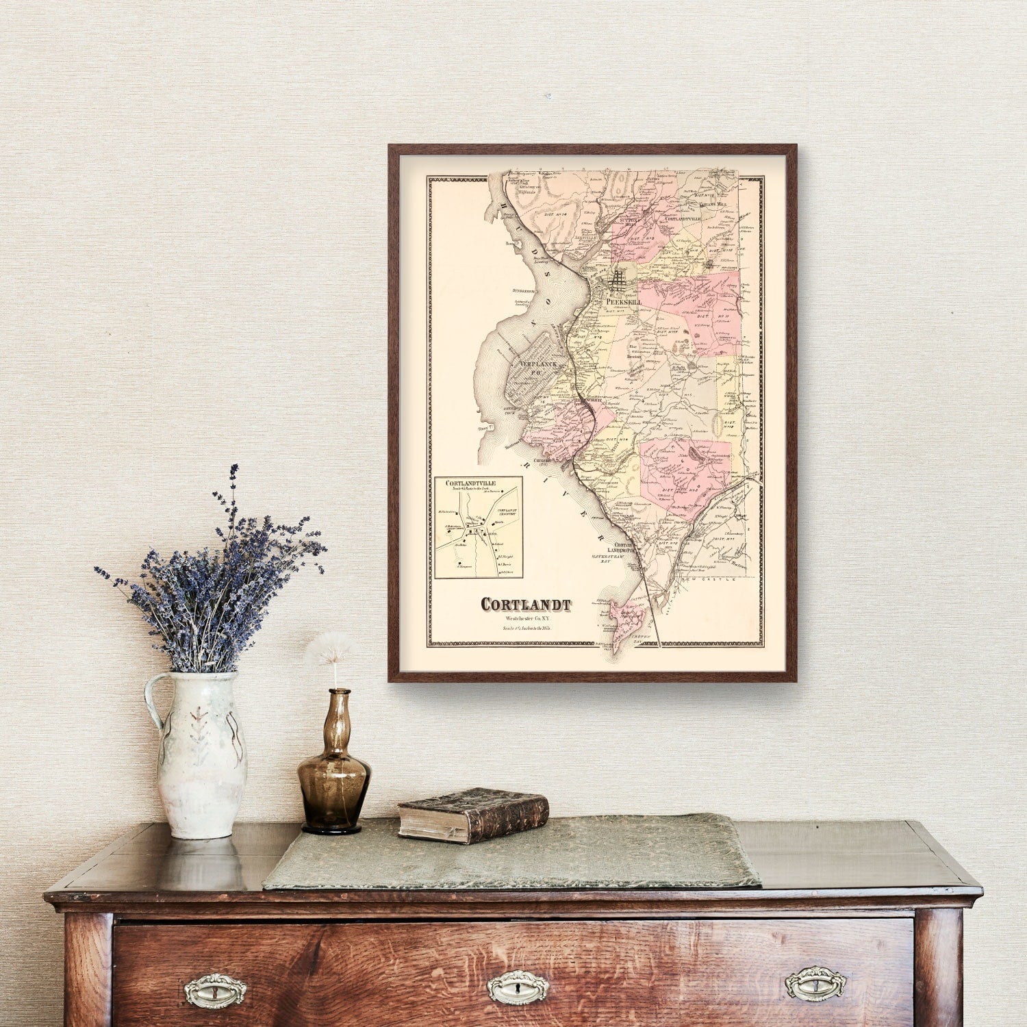 Vintage Map of Cortlandt, New York 1867