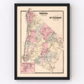 Vintage Map of Pleasantville Station, New York 1867