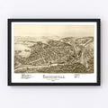 Vintage Map of Curwensville, Pennsylvania 1895