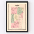 Vintage Map of Roxbury, Connecticut 1867