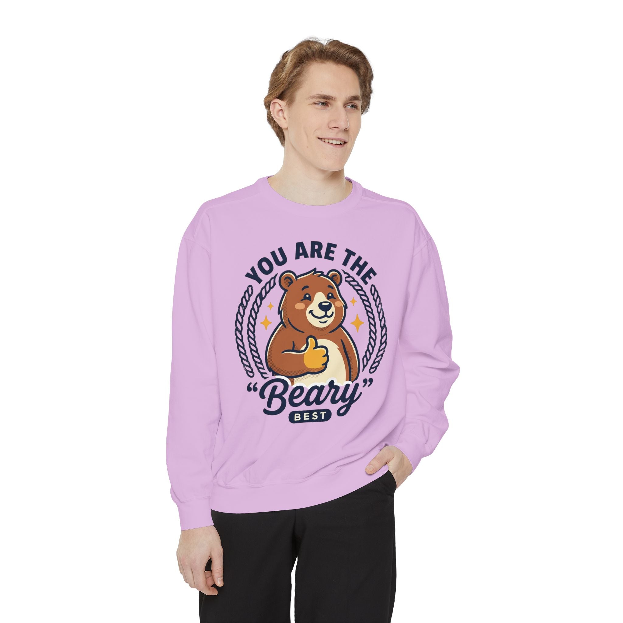 You Are The Beary Best Sweatshirt — Cute Thumbs-Up Bear Graphic