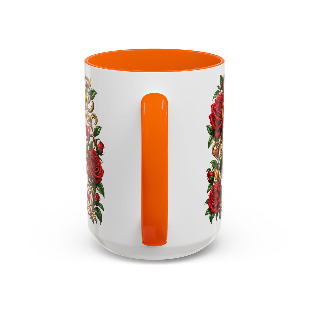 Inspirational Rose Coffee Mug — "Believe in Yourself" Motivational Tea Cup