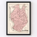 Vintage Map of Perry, Pennsylvania 1877