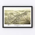 Vintage Map of Downington, Pennsylvania 1893