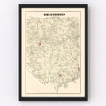 Vintage Map of Farmington, Pennsylvania 1877