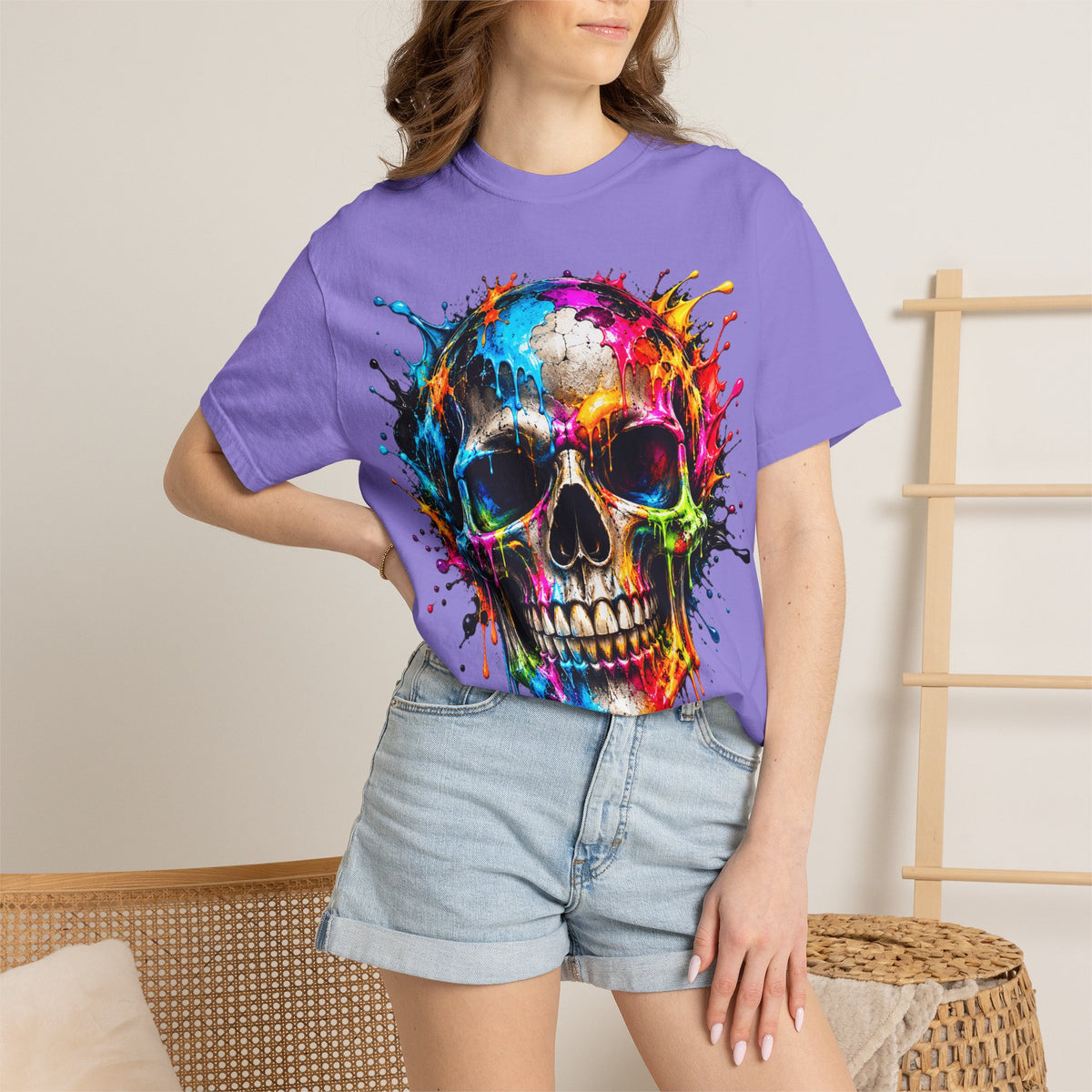 Color Splash Skull T-Shirt