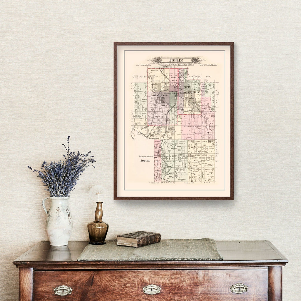 Vintage Map of Joplin Township, Jasper County, Missouri 1895
