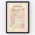 Vintage Map of Jackson Township, Jasper County, Missouri 1895
