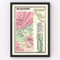 Vintage Map of Readsboro Township, Bennington County, Vermont 1869