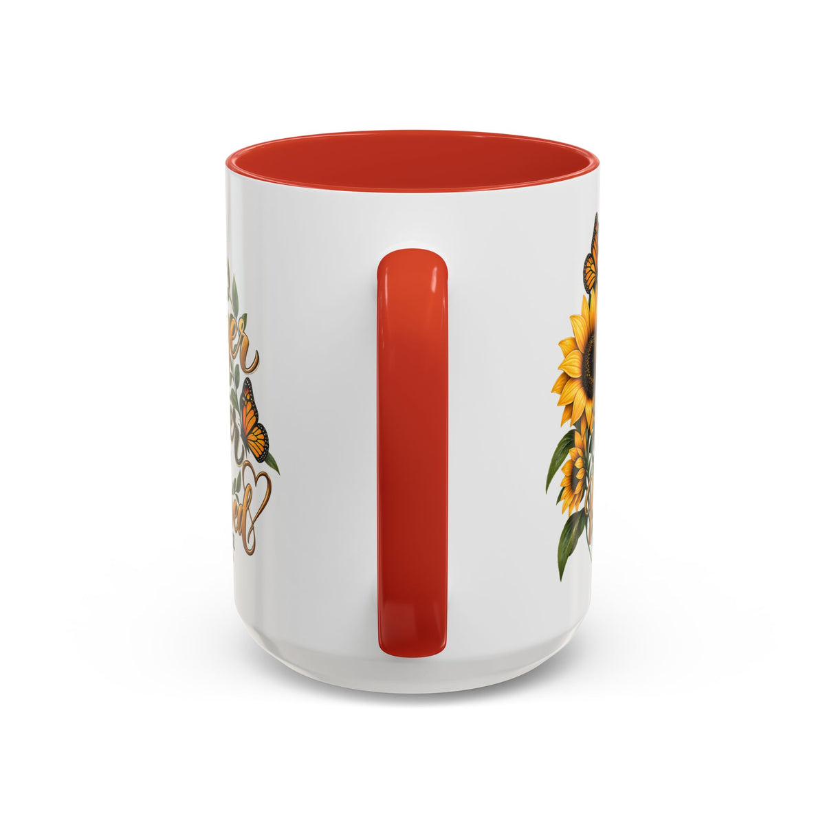 Inspirational Sunflower Coffee Mug — "You Are Stronger, Brighter, More Loved" Accent Mug