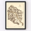 Vintage Map of the Battle of Fredericksburg, 1869