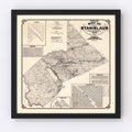 Vintage Map of Stanislaus County, California 1906