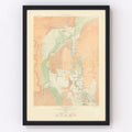 Vintage Map of Upper Geyser Basin 1904