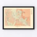 Vintage Map of Norris Geyser Basin 1904