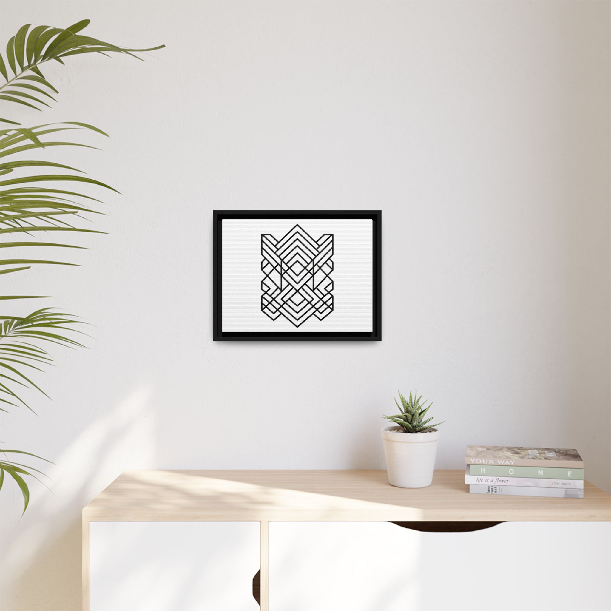 Framed Geometric Art Canvas