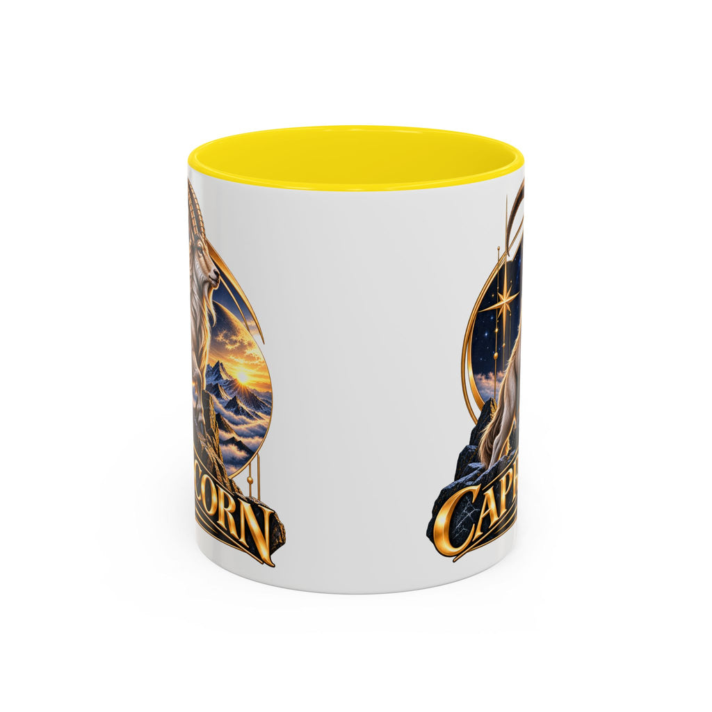 Capricorn Zodiac Coffee Mug — Astrological Goat Accent Mug (11/15oz)