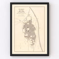 Vintage Map of Ica, Peru 1865