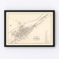 Vintage Map of Tacna, Peru 1865