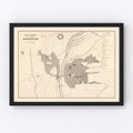 Vintage Map of Arequipa, Peru 1865
