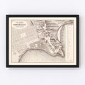 Vintage Map of Chorrillos, Peru 1865