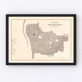 Vintage Map of Chachapoyas, Peru 1865