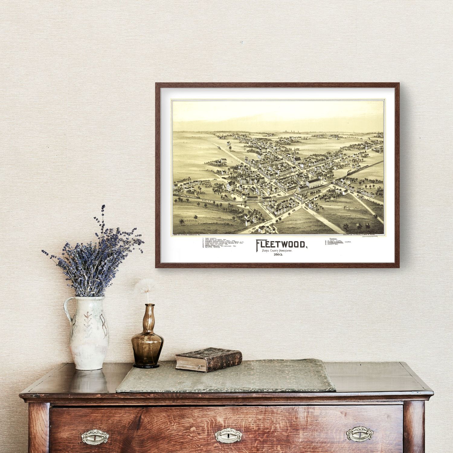 Vintage Map of Fleetwood, Pennsylvania 1897