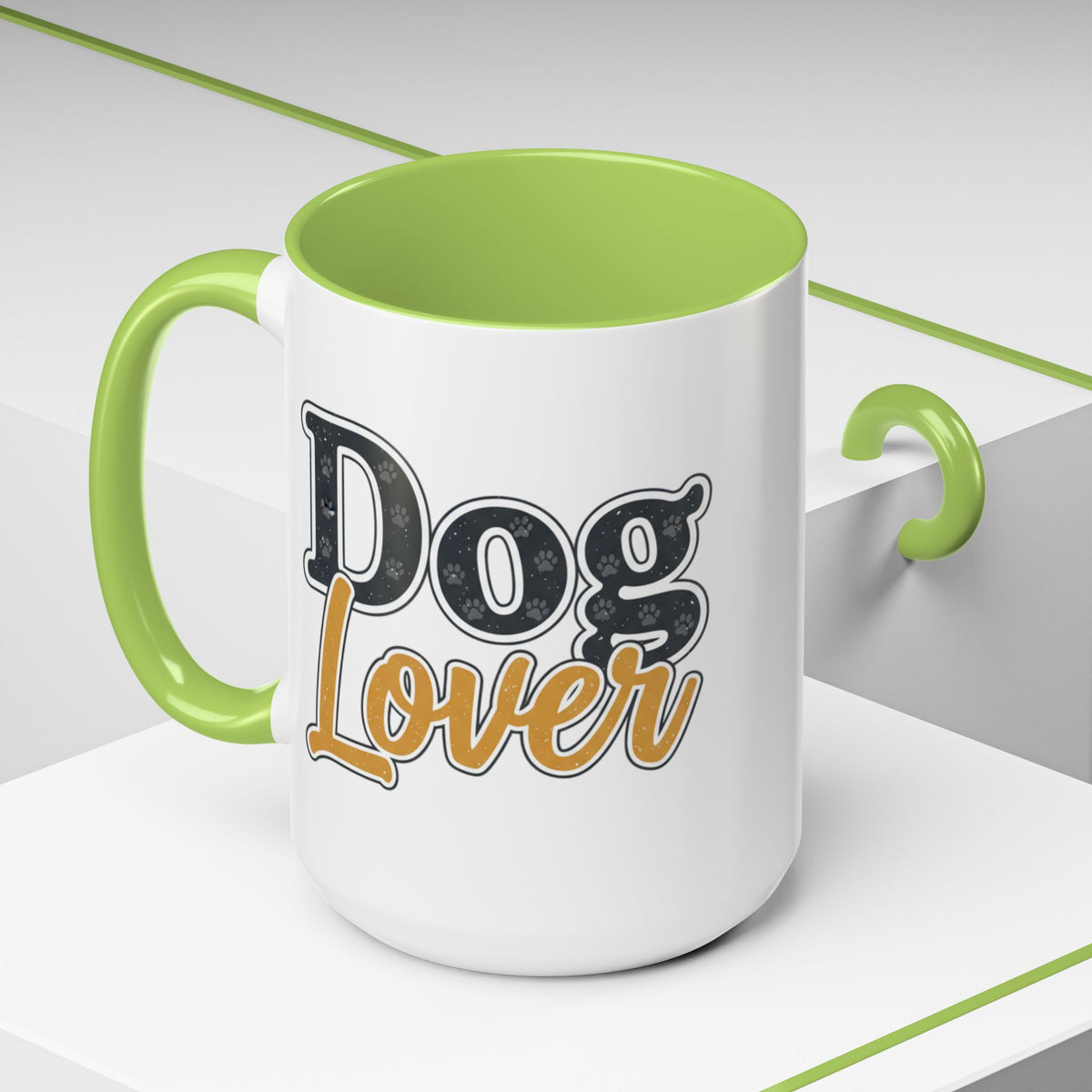 Dog Lover Accent Coffee Mug — 'Dog Lover' 11/15oz Ceramic Mug