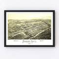 Vintage Map of Forest City, Pennsylvania 1889