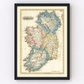 Vintage Map of Ireland 1823