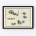 Vintage Map of Cape Verde 1823