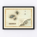 Vintage Map of Madeira Islands, 1823
