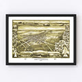 Vintage Map of Gettysburg, Pennsylvania 1888